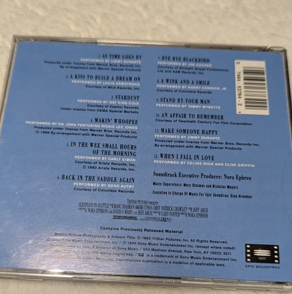 Sleepless in Seattle Soundtrack CD - Picture 2 of 4